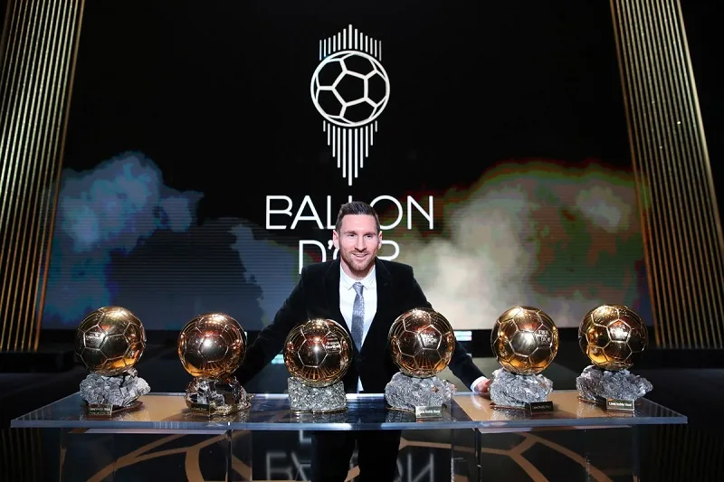 Siêu sao Messi trong màu áo Barcelona, câu lạc bộ giúp anh gặt hái 6 Quả bóng vàng.