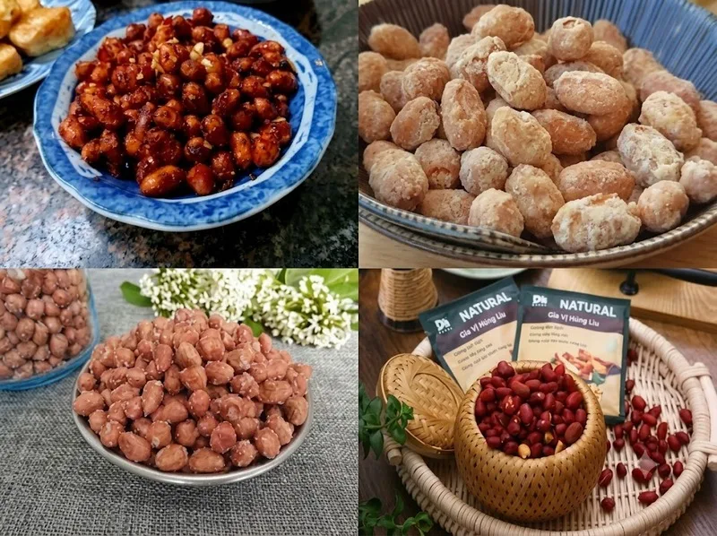 Các dạng chế biến như đậu phộng rang, luộc, rang muối hay bơ đậu phộng mang đến nhiều lựa chọn trong thực đơn hằng ngày.